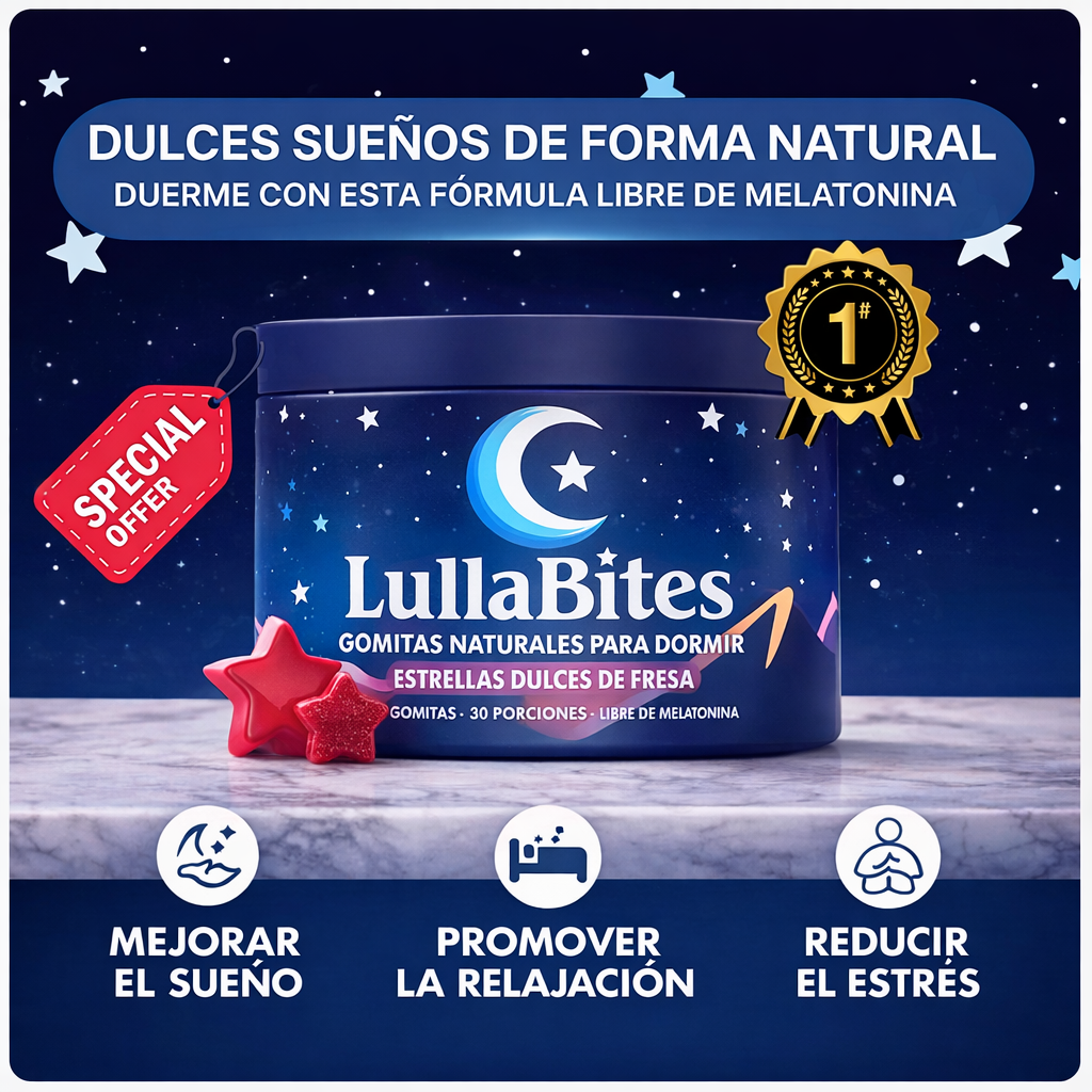 LullaBites Gomitas Para Dormir™: Duermes rápido, Profundo, Tranquilo; Despiertas renovado.