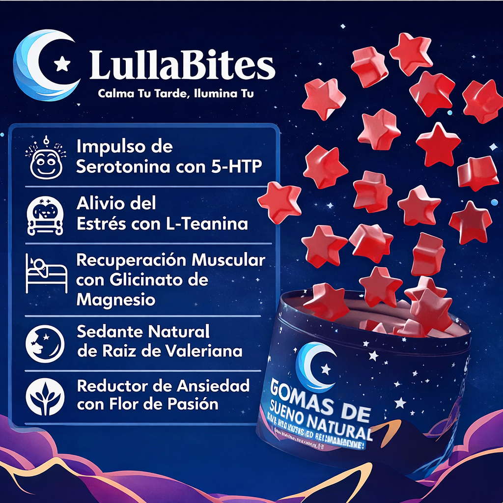 LullaBites Gomitas Para Dormir™: Duermes rápido, Profundo, Tranquilo; Despiertas renovado.